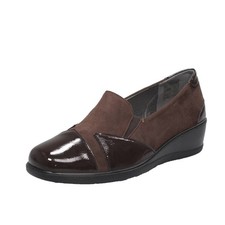 Cinzia Soft Slip On In Tessuto Con Zeppa Marrone - Taglia 35 [21.5cm] Scarpe