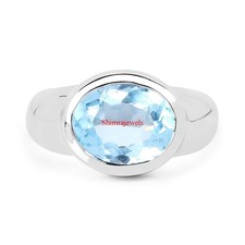 Naturale Topazio Blu Gemma Con