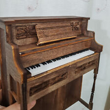 1 set casa delle bambole scala 1/6 mobili in miniatura non finiti lusso pianoforte tavolo sgabello