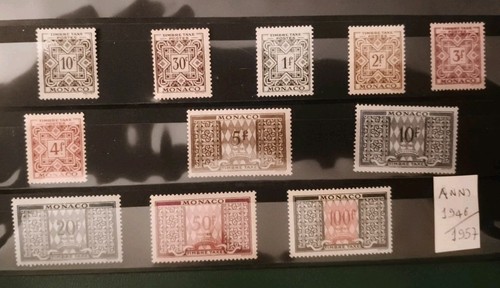 Monaco 1946 timbres taxe - monaco, timbres-taxe