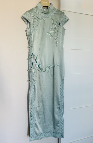 Abito cheongsam ricamato - abito,