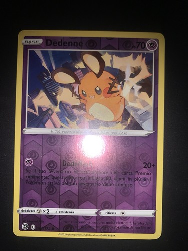 Carta pokémon dedenne - pokémon, holo