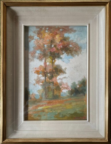 Quadro olio cartone - su, telato
