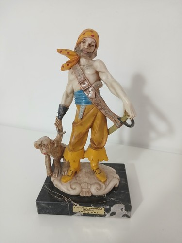 Statuetta pirata con - con, scimmia