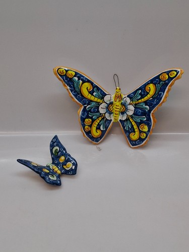 Coppia farfalle ceramica - farfalle,