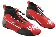 VENDITA! OMP KS-2F Scarpe da Kart Rally Kart Stivali Bianco/Rosso