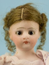 Antica casa delle bambole Simon Halfig testa di moro 6" piccole donne