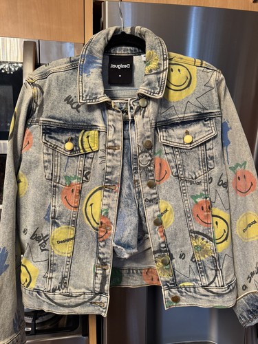 Giacca denim desigual smile - desigual,