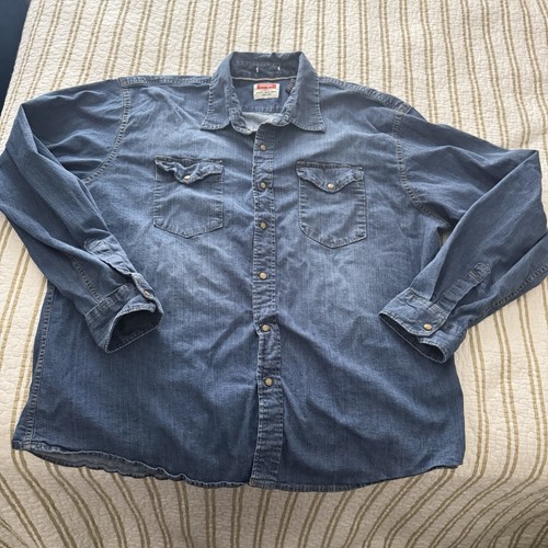 Wrangler denim pearl snap - wrangler,