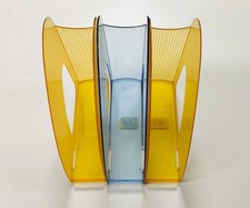 Portariviste Porta riviste libri verticale plastica colorato 3 pezzi