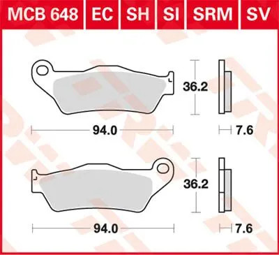 Trw mcb648si brake pad - trw,