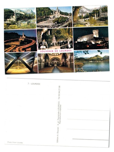 Postcard souvenir de lourdes - -,