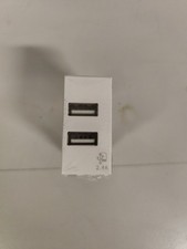 4BOX 4B.V14.USB.24 Presa USB da muro 2.4 Ampere Compatibile con Vimar Plana Bian