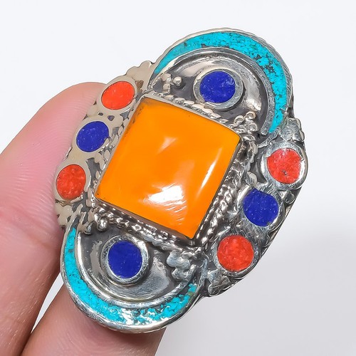 Anello regolabile corallo