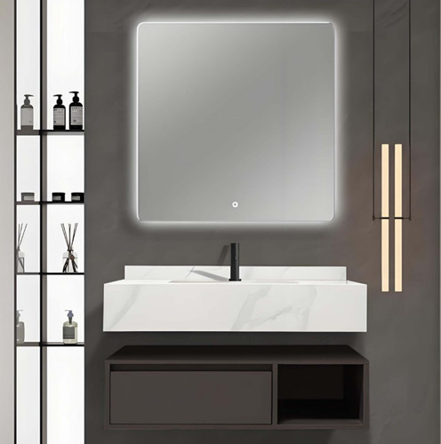 Arredo bagno sospeso marrone - arredo,