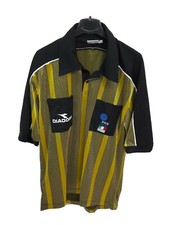 Italia maglia maglietta t-shirt arbitro diadora FIGC calcio football tg L oro