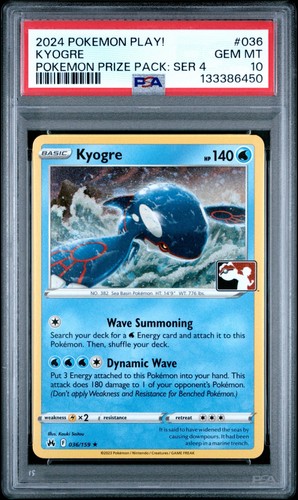 Psa kyogre prize pack - kyogre,