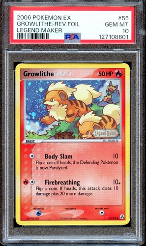 Psa growlithe 92 reverse - psa,