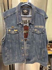 Harley Davidson Gilet Uomo Bar And Shield Logo Denim 99041-08vy2 Taglia 2xL Vita
