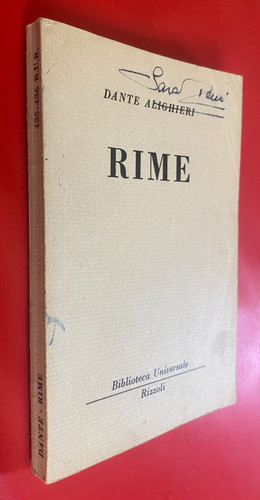 Dante alighieri rime - dante, vecchia