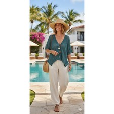 Cardigan Kaktus donna blu