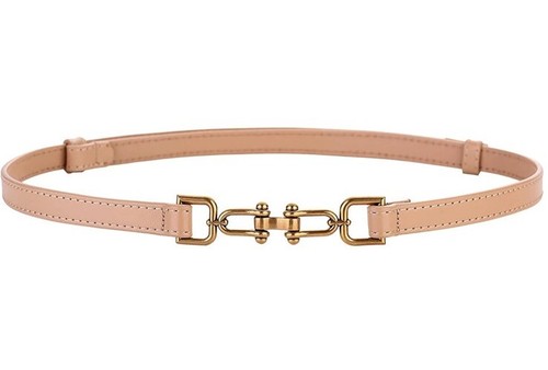 Cintura donna pelle beige