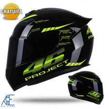 Casco Jet Moto Scooter Integrale Custom Con Visiera Per Uomo e Donna Nero Lucido