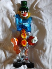 PAGLIACCIO IN VETRO DI MURANO  cm. 23 circa  anni '70 Vintage Italiano