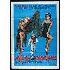 MANIFESTO CACCIA AL MASCHIO BELMONDO DENEUVE LAFORET BRIALY MOLINAR M248