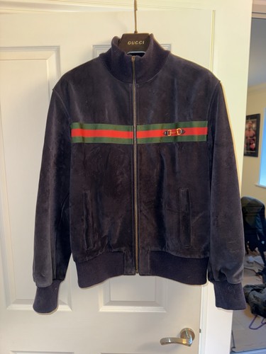 Giubbotto bomber gucci blu - gucci,