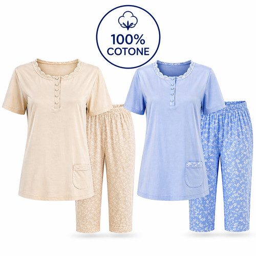 Pigiama donna 100 cotone - 100%,