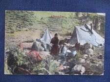 Cartolina Campo Indiano Deserto 1911 Tonopah Nevada Annulla