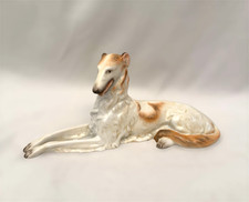 Grande statuina cane levriero