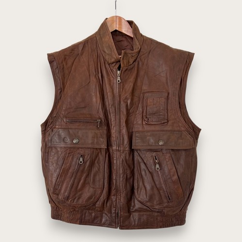 Gilet utility uomo pelle - , di