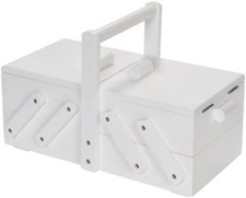 612579 - Scatola Da Cucito in Legno S, Colore: Bianco
