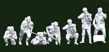 Modellino scala 1/35 seconda guerra mondiale i soldati britannici Red Devils 7 figurine stampato in resina