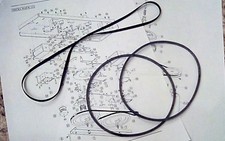 AKAI GX-77 Kit 3 cinghie - Istruzioni incluse