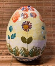 Uovo ceramica vintage dipinto