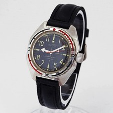 Orologio da polso militare subacqueo originale Vostok Wostok anfibia URSS 2409A acciaio st.