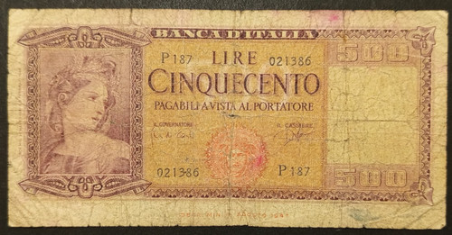 500 lire 1961 - 500, bb