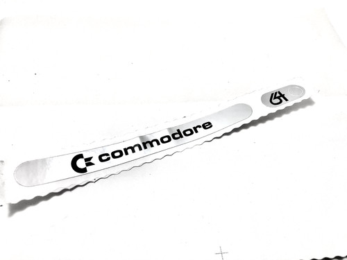 Adesivo commodore c64 - commodore, argento