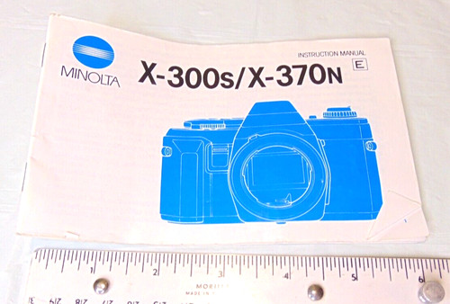 Minolta 300s 370n libretto - minolta, x-300s