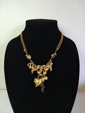 Rara Collana Vintage Kirks Folly Colibrì Giardino Charm Dichiarazione Festa Glam