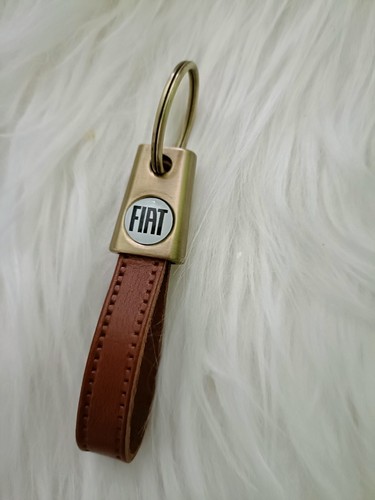 Portachiavi cuoio logo fiat - cuoio.,