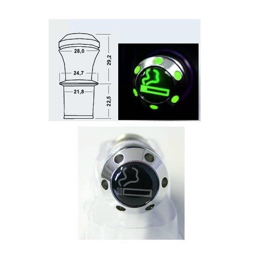 Accendisigari verde illuminato - accendisigari,