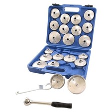 SET KIT CHIAVE A TAZZA PER FILTRO OLIO 23 PZ AUTO CON CHIAVE A CRICHETTO