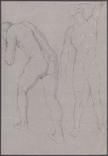 Karl Ludwig Nagel Uomo Nudo Disegno Maschile 1920
