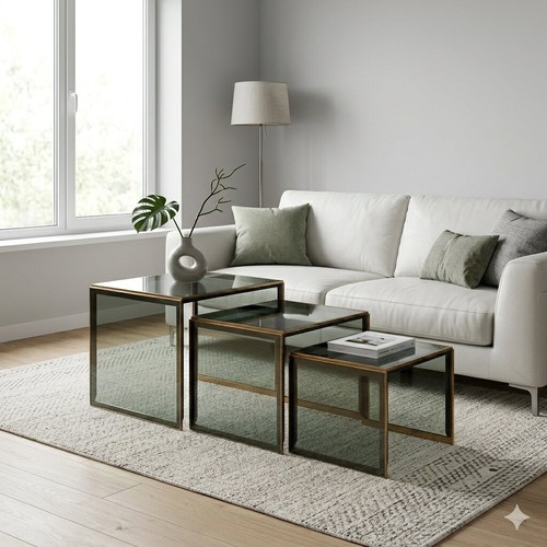 Tavolini nido vintage ottone - nido,