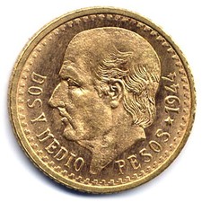 Mexico : 2,50 pesos 1944 M Dos