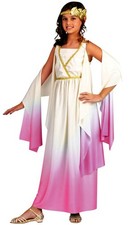 Athena Greek Roman Goddess Toga Dress Up Girl Costume L
